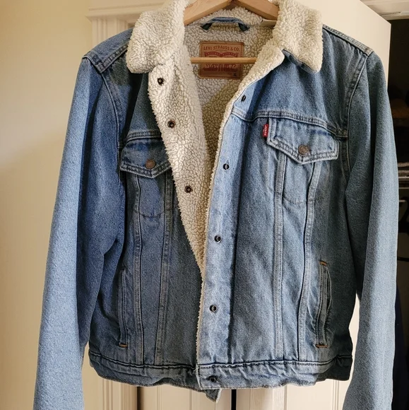 Levi's Sherpa Lined Denim Trucker Jacket - XL - Picture 1 of 4